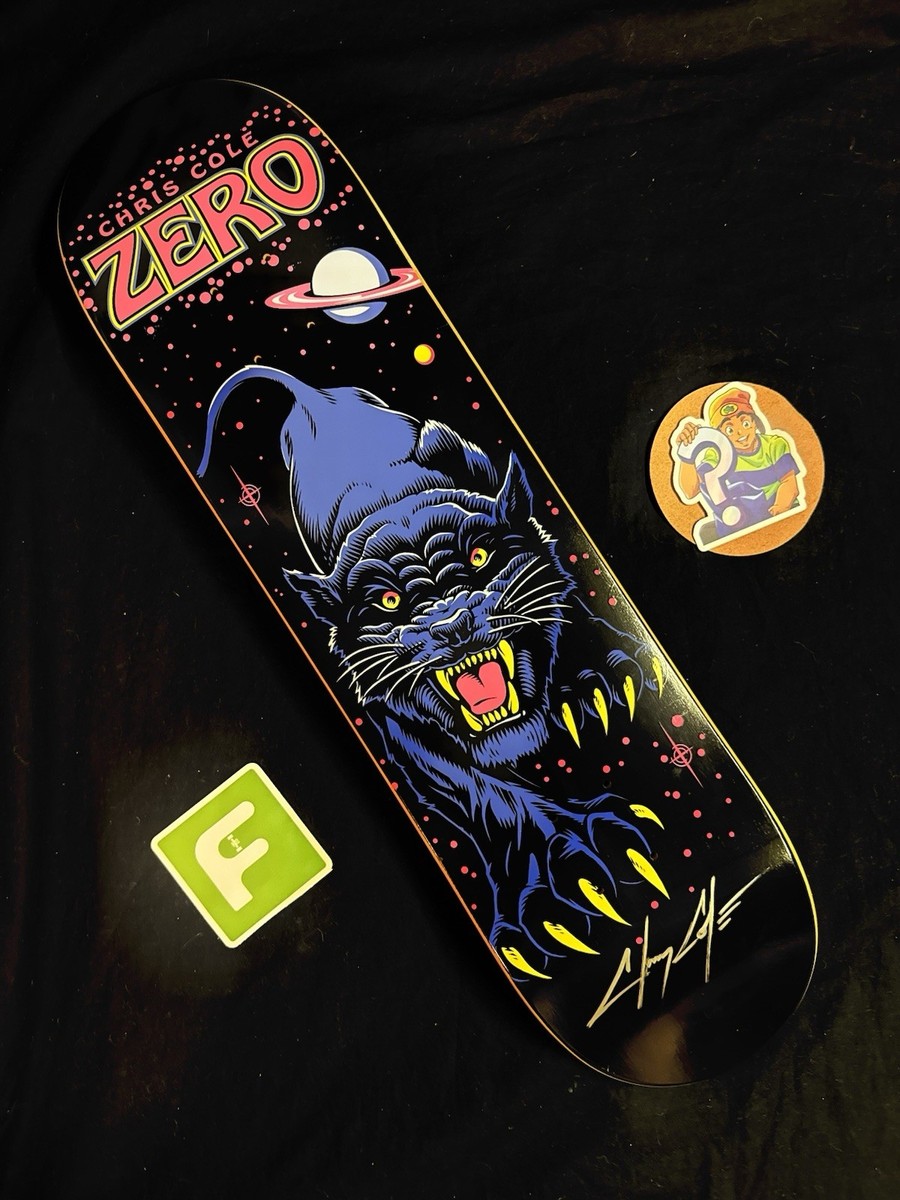 RARE SIGNED Chris Cole Cosmic Panther Zero Skateboard Deck Pro