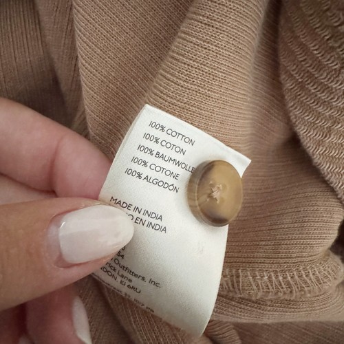 ANTHROPOLOGIE Pilcro Duster Shacket Beige Tan XS - Picture 9 of 11