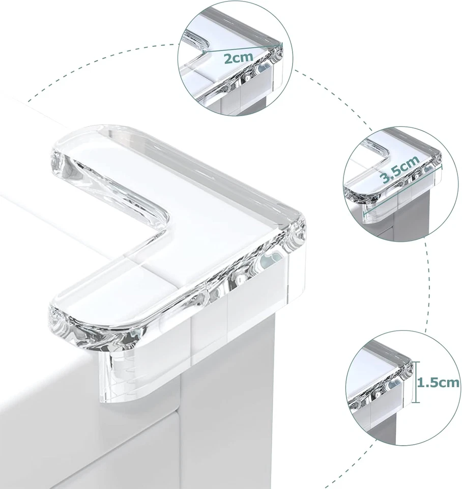 20 Pezzi Di Protezione Angolo Del Tavolo, Trasparente E Alta Elasticità, Protezi - Immagine 3 di 4