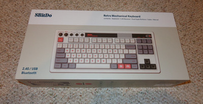 8Bitdo Retro Mechanical Keyboard Bluetooth/2.4G/USB-C Hot Swappable NEW