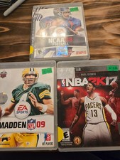 3 game ps3 bundle- Ncaa football 08, Madden 09, NBA2k17(FF)