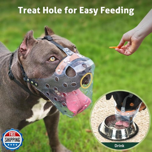 Mayerzon Pitbull Muzzle, Basket Muzzle for Large Dogs, Sturdy Rottweiler Muzz - Picture 5 of 5