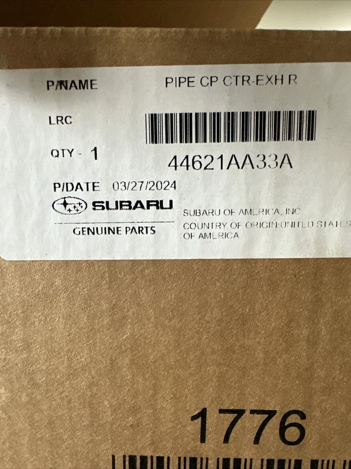 Tubo de escape Subaru Ascent 2019-2023 nuevo OEM 44621AA33A Foto 3 de 4