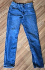 Womens Curve Appeal 8/29 High Rise Straight Skinny Jeans Medium Wash