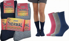3, 6, 12 Pairs Ladies Non ElasticWarm Thick Thermal Diabetic Boot Socks Cosy 4-7