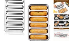  Edelstahl Wurstform, Hot Dog Pfanne Backform Selbstgemacht Heiß #611 #611