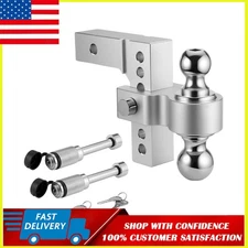 2" Receiver 6" Drop/Rise Adjustable Tow Hitch Dual Ball Adjustable Tow Hitch