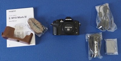 Olympus OM-D E-M10 Mark IV Mirrorless Black Camera - Body Only