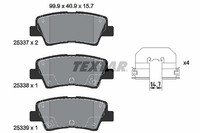 Textar Bremsbelagsatz, Scheibenbremse Hinterachse U.A. FüR Hyundai, KIA