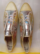 Ed Hardy Women  s Low Top Sneakers Skull Graphic NEW Defect No Size Fits US 6