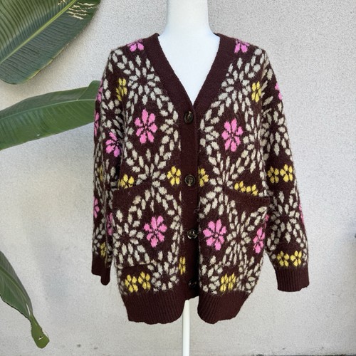 ZARA JACQUARD BLUMEN CARDIGAN STRICK PULLOVER 9598/230 GR. S - Bild 4 von 16