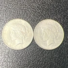 1922 Peace Dollar Lot of 2 $1 Silver Coin 0.9 Fineness Uncertified Ungraded Circ