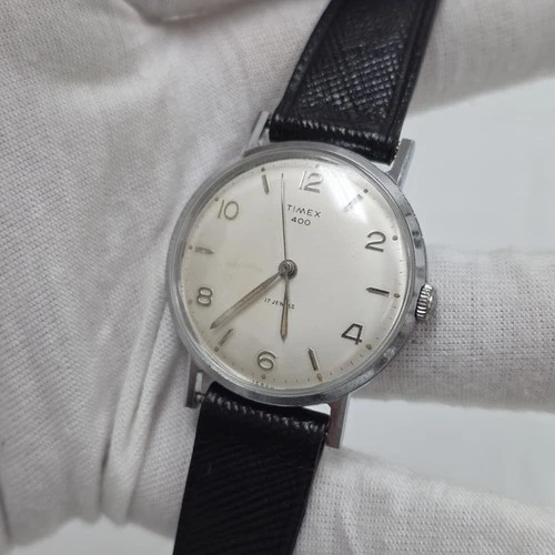 Vintage Timex 400 Men’s Mechanical Wind Up Wrist Watch 17 Jewel