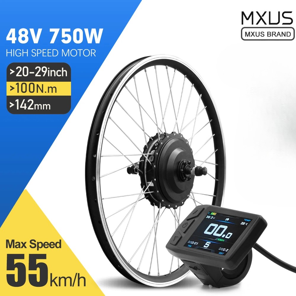 48V 750W Brushless Rear Hub Motor Wheel 20-29In700C for MTB Ebike