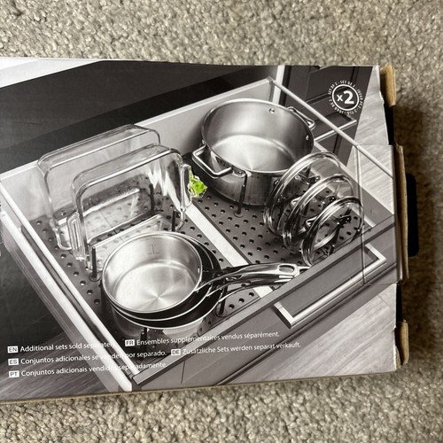 Set of 2 Umbra Peggy Drawer Cookware Organiser, 2 Boards, 16 Repositionable Pegs - Picture 4 of 6