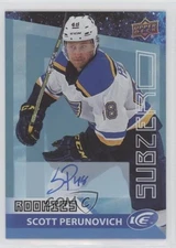 2021-22 Upper Deck Ice Sub Zero Blue Scott Perunovich #SZ-45 Rookie Auto RC