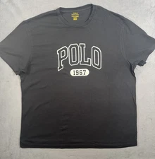 Polo Ralph Lauren Men's Classic Fit Graphic Pony RL 1967 T-Shirt Tee Black