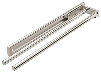 Hafele Under Sink Two-Prong Pullout Hand Towel Rack   Aluminum