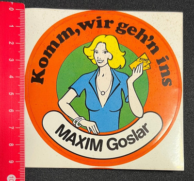 MAXIM Goslar - Komm wir gehn ins Kino - Aufkleber Sticker /05051744