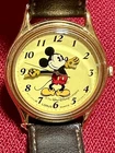 Vintage Mickey Mouse Disney LORUS Watch Gold Tone (all original, needs battery)