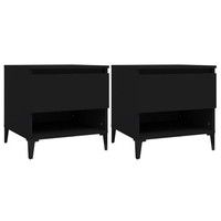 Beistelltische 2 Stk. Schwarz 50X46X50 Cm Holzwerkstoff