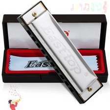 Harmonica C Key Blues Mouth Organ 10 Holes Beginners Kids Musical Instrument
