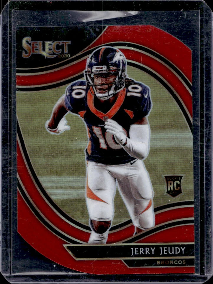 2020 Select Jerry Jeudy RC Red Prizm Die Cut Rookie Field #356