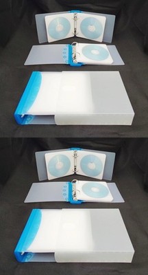 4 Sets DVD CD KEEPER - CD/DVD Brieftasche Ringbuch FASST 20 DISCS CD/DVD BLAU - x4