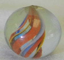 20434m Naked Vintage Gertman Handmade Divided Ribbon Swirl Marble .58 Inches