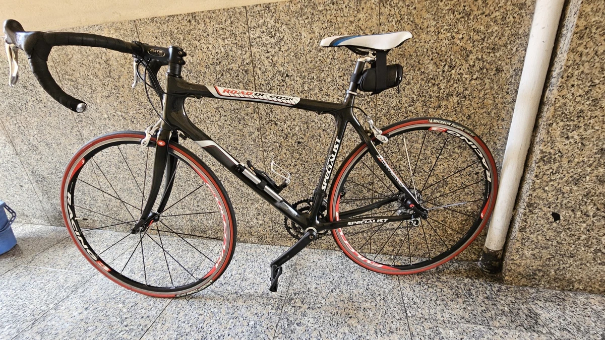 Cadre Bonetti Carbone - Jaune/Noir - Taille 53 Cm - Vélo Course - Occasion