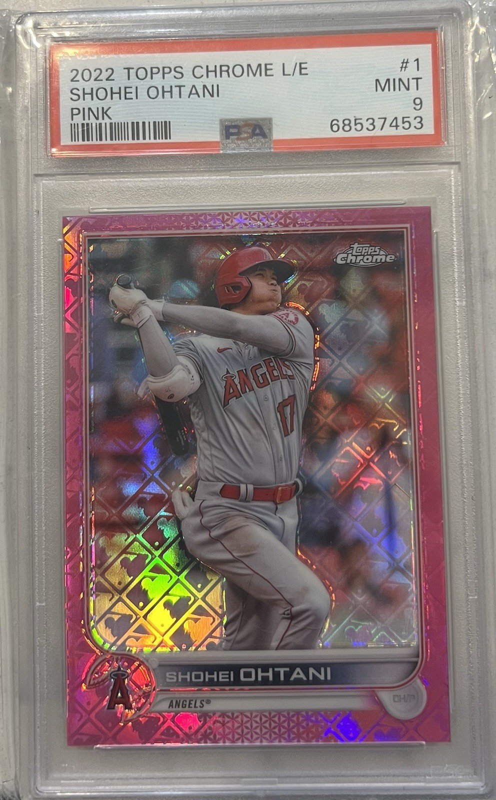 2022 Topps Chrome Logofractor Edition - Shohei Ohtani #1 Pink Refractor /199