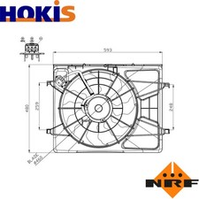 FAN RADIATOR 47958 FOR KIA G4FA 1.4L G4FC 1.6L 4cyl CEE'D SW 