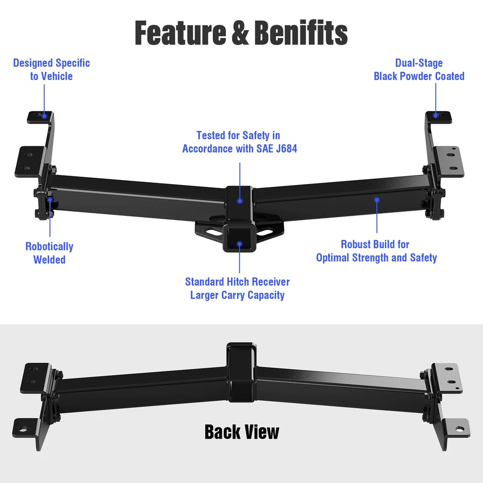 Receptor de enganche de remolque APS clase 3 para Ford E-150 E-250 E-350 2003-2014 Foto 2 de 4