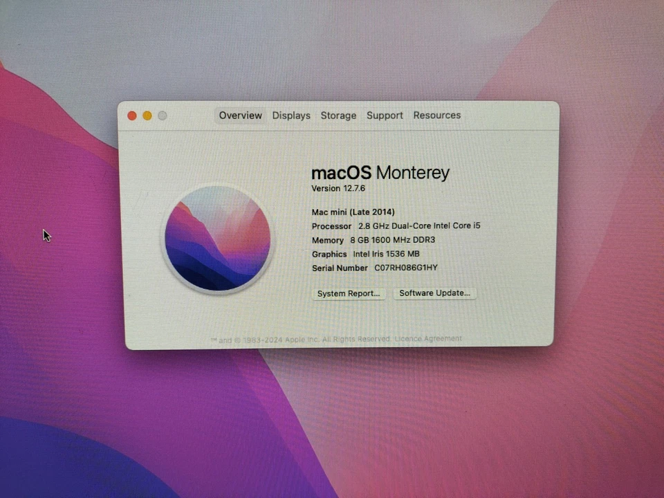 Apple Mac Mini 2014 A1347,  2.8 GHz I5 , 8GB RAM, 240GB SSD - Image 2 of 4