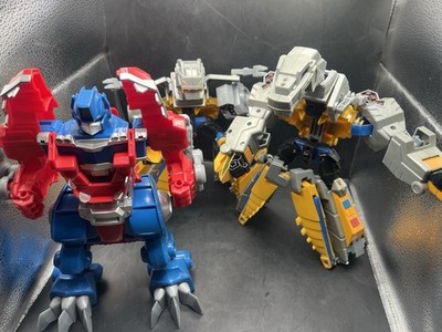 Lot of 3 Large Transformers Robot Action Figures Dino Style   Loose Mixed-