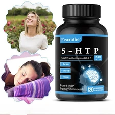 5-HTP 200 mg - Supports neurotransmitters, improves mood and sleep 120 capsules