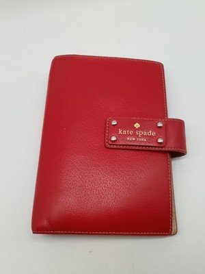 Kate Spade New York Deborah Day Planner Agenda Organizer Calendar Red Leather