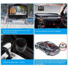 1080p Car Dash Cam w/ Dual Recording Front/Rear Cameras