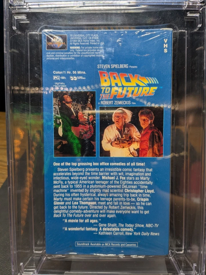 Back to the Future VHS CGC 9.8 Sealed 1994 A+ McDonald’s Promo Highest Graded 🔥 - Image 4 of 4