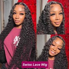 250 Density 40 Inch Wave Frontal Wig 13x6 Hd Lace Wig 13X6 Human Hair 13X4 Curly