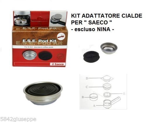 Saeco Kit Adattatore Filtro Cialde per Philips Poemia