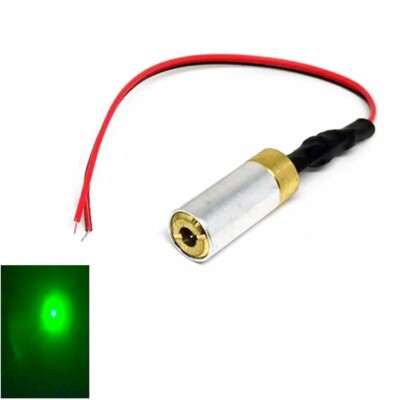 INDUSTRIAL/LAB 532nm 10mW Green Dot Laser Diode Modul 12mm Dia Kupfer Gehäuse