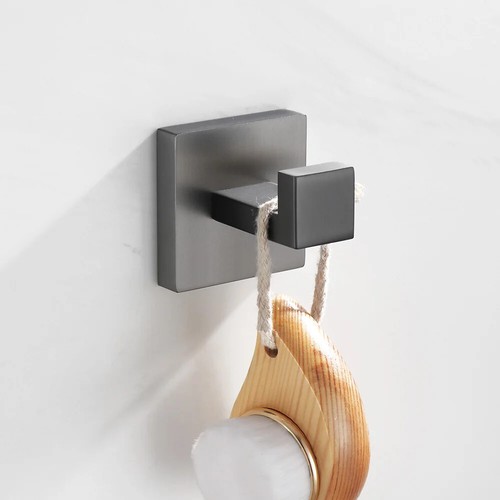 Brushed Grey Bathroom Accessorie Stainless Steel Metal Towel Rack Paper Holder - Picture 4 of 46