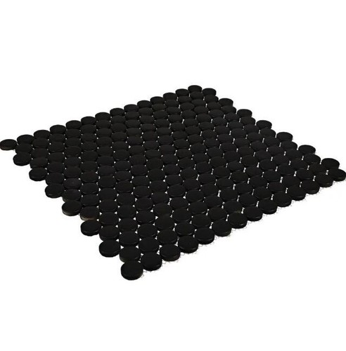 12,45 sqft restaurieren schwarz glasierte Keramik Penny runde Mosaikfliese Spritzschutz - Bild 2 von 4