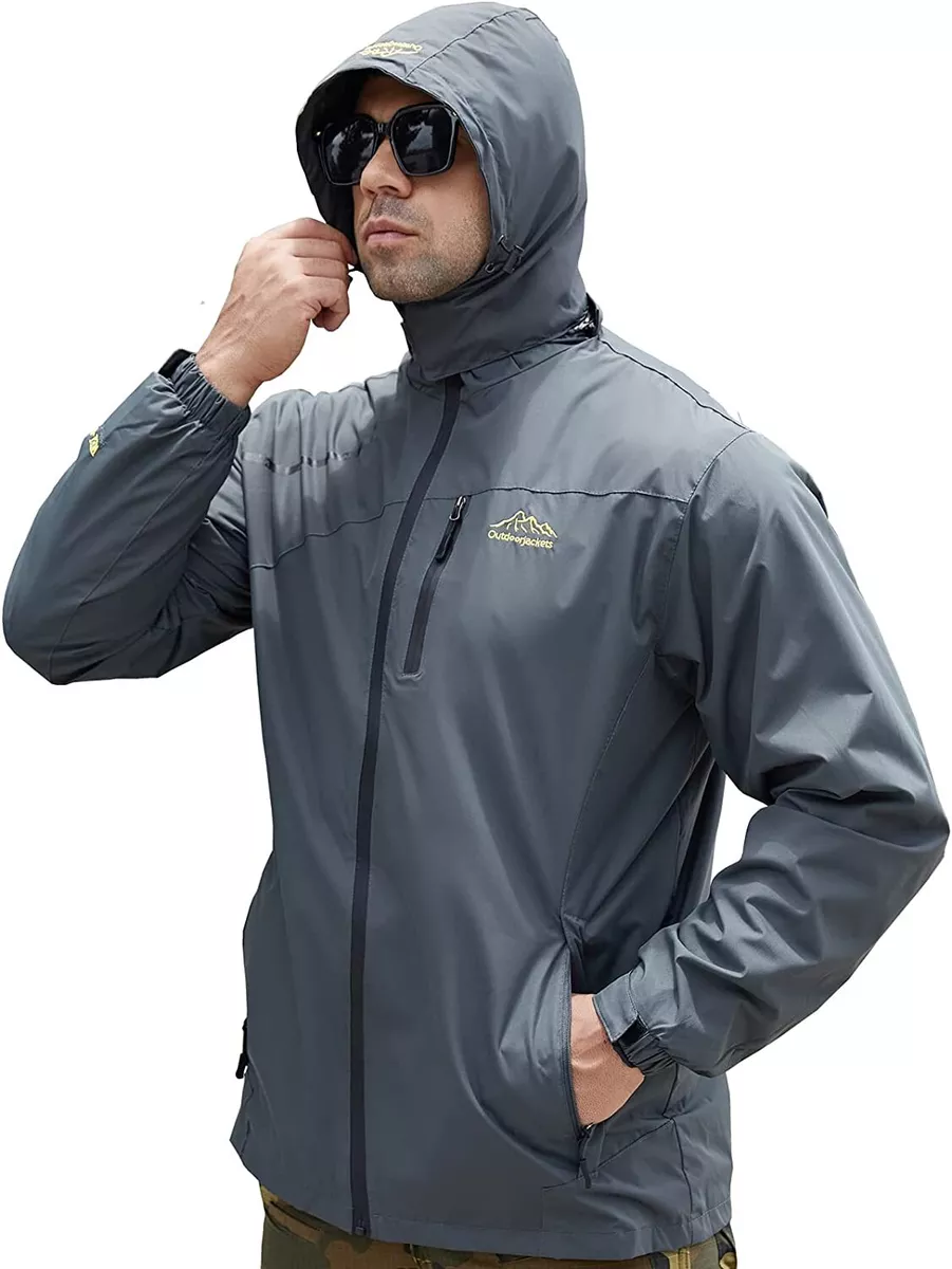 GIISAM Rain Coats for Men Waterproof with Hood, Mens Waterproof