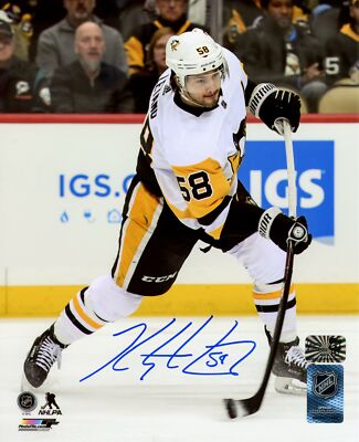 Kris Letang Pittsburgh Penguins Signed Autographed Away Shot 8x10