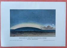 Nordlicht 06. August 1871 Kgl. Observatorium Edinburgh  FARBDRUCK von 1903  