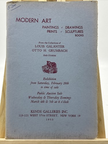Kende Catalog: Louis Galanter/Otto Grumbach Collection- 1953