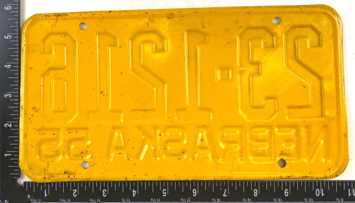 Nebraska 1955 Old License Plate Tag Man Cave Vintage Garage Boone Co