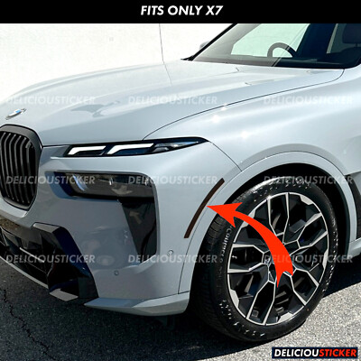 Fits 2023-2025 BMW X7 SMOKE Front Side Markers PreCut Insert Tint Overlay Vinyl